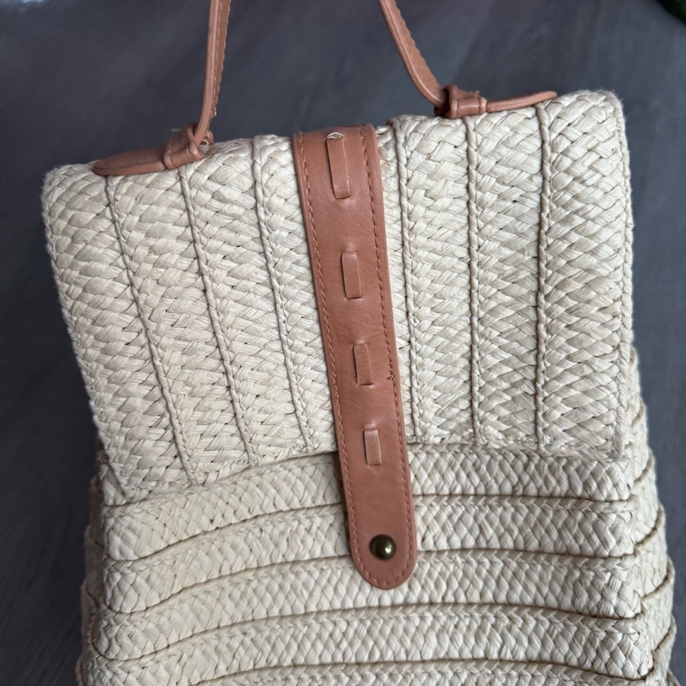 Universal Thread Woven Straw Backpack - image 3